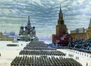 Парад на Красной плозади 7 ноября 1941 года.